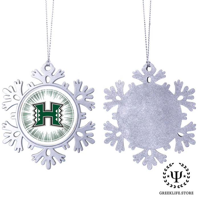 University of Hawaii MANOA Christmas Ornament - Snowflake Metal