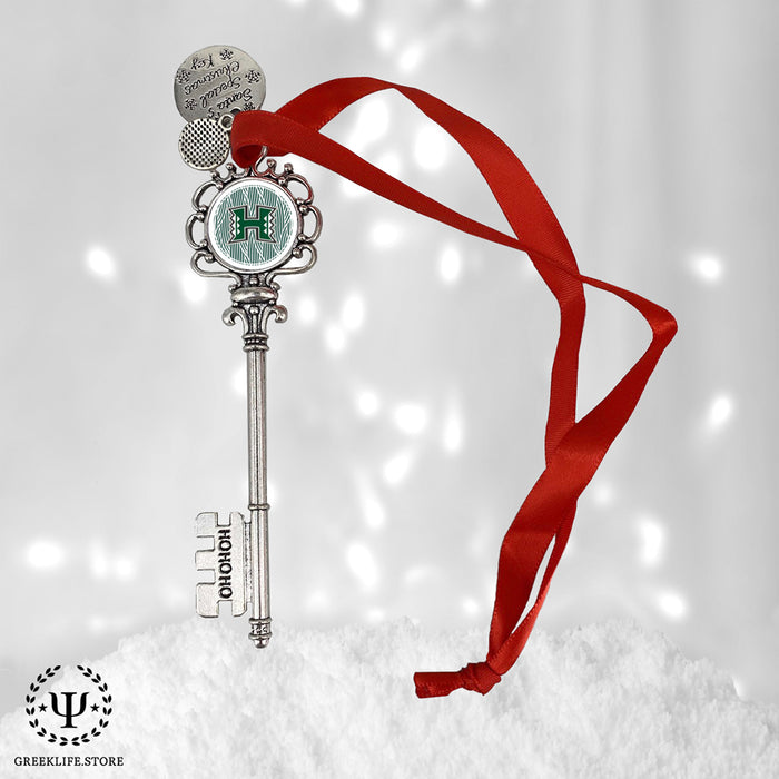 University of Hawaii MANOA Christmas Ornament Santa Magic Key