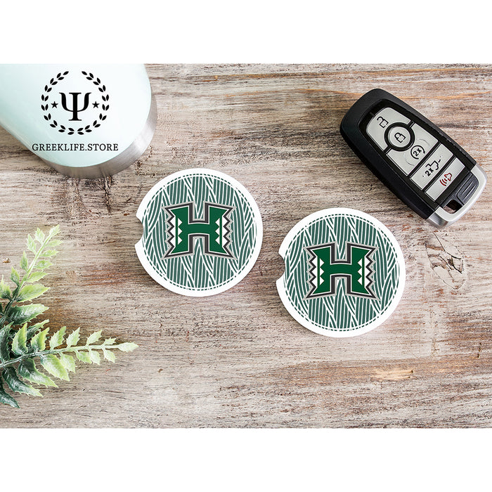 University of Hawaii MANOA Car Cup Holder Coaster (Set of 2)