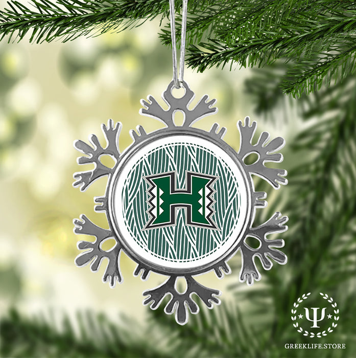 University of Hawaii MANOA Christmas Ornament - Snowflake Metal