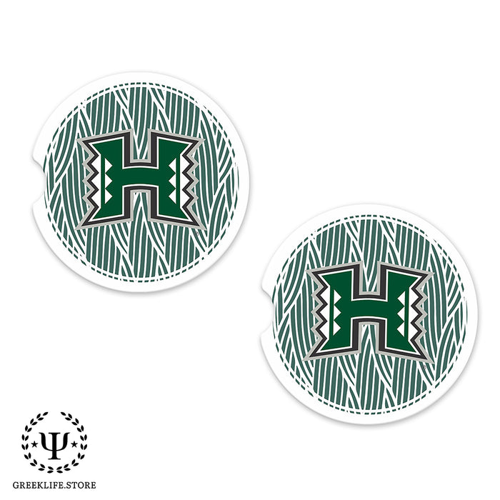 University of Hawaii MANOA Car Cup Holder Coaster (Set of 2)