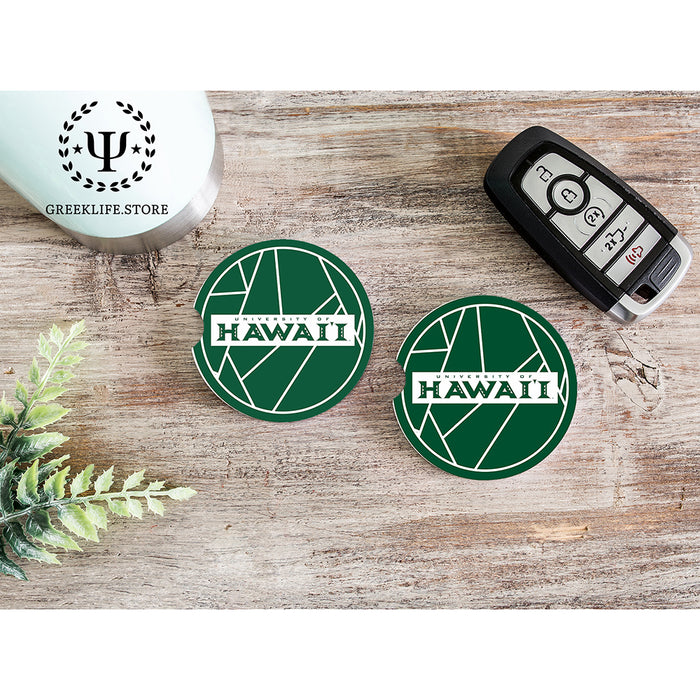 University of Hawaii MANOA Car Cup Holder Coaster (Set of 2)