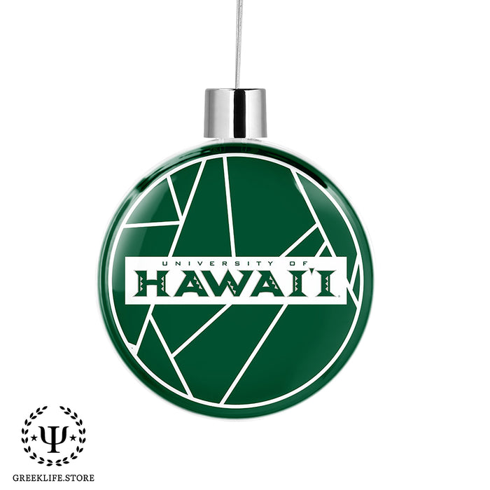 University of Hawaii MANOA Christmas Ornament Flat Round