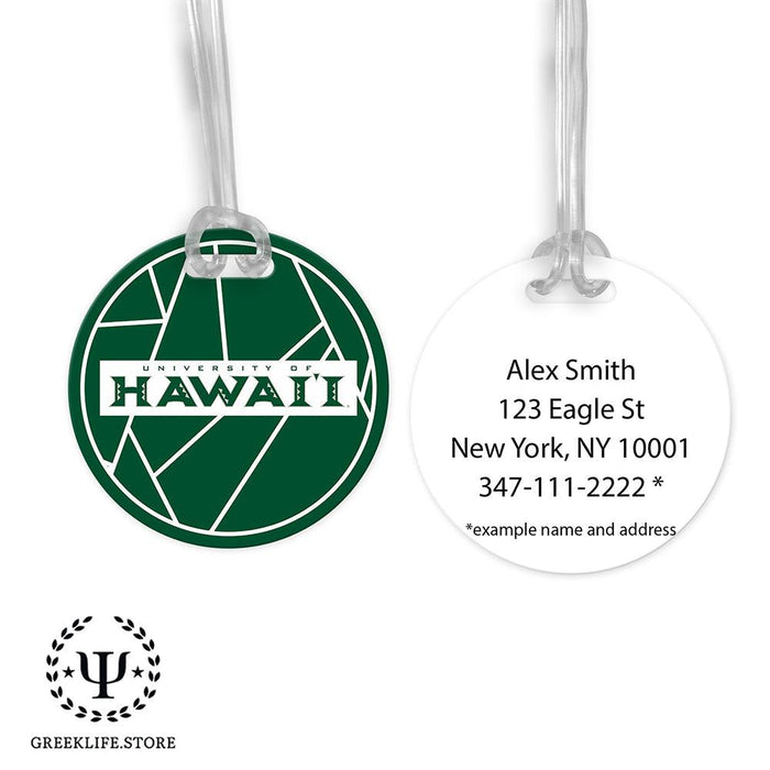 University of Hawaii MANOA Luggage Bag Tag (round)