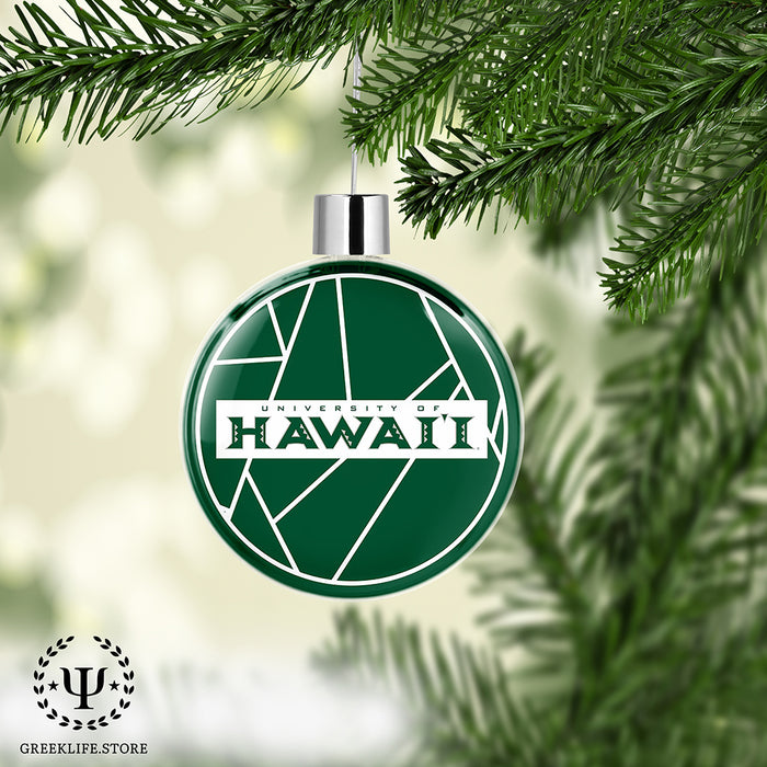 University of Hawaii MANOA Christmas Ornament Flat Round