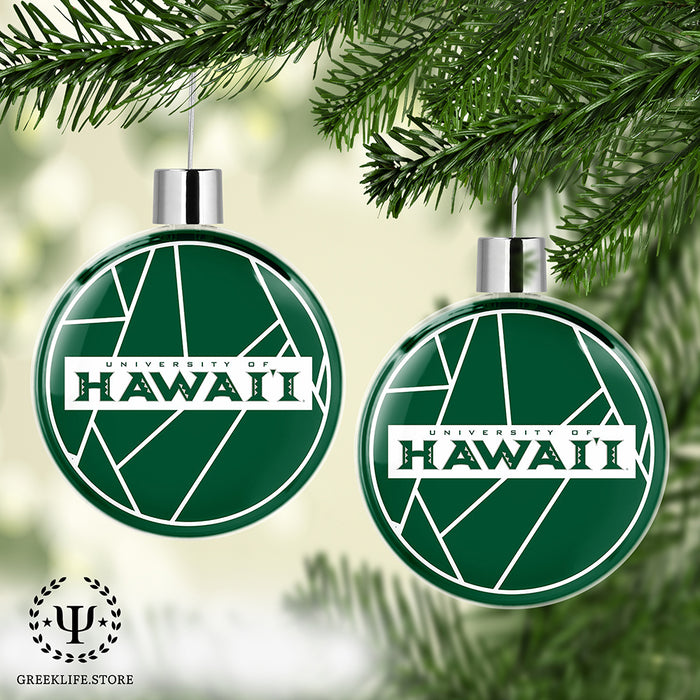 University of Hawaii MANOA Christmas Ornament Flat Round