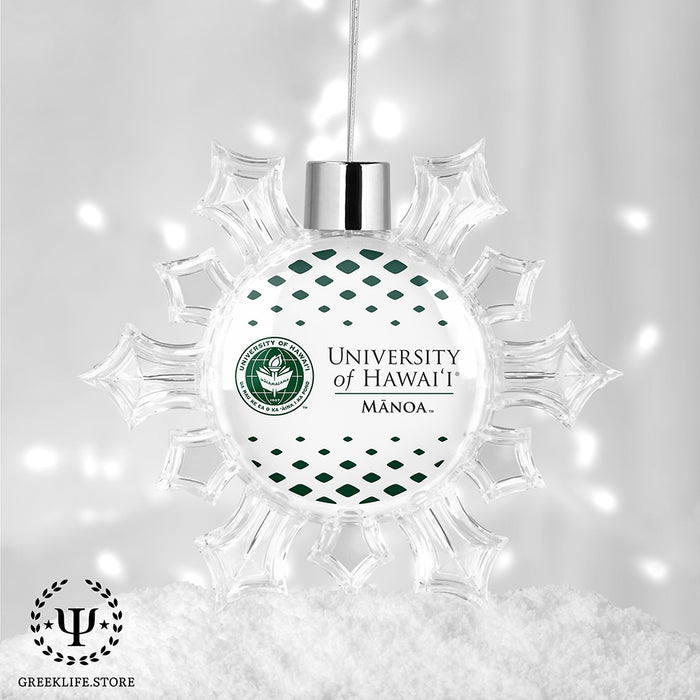 University of Hawaii MANOA Christmas Ornament - Snowflake