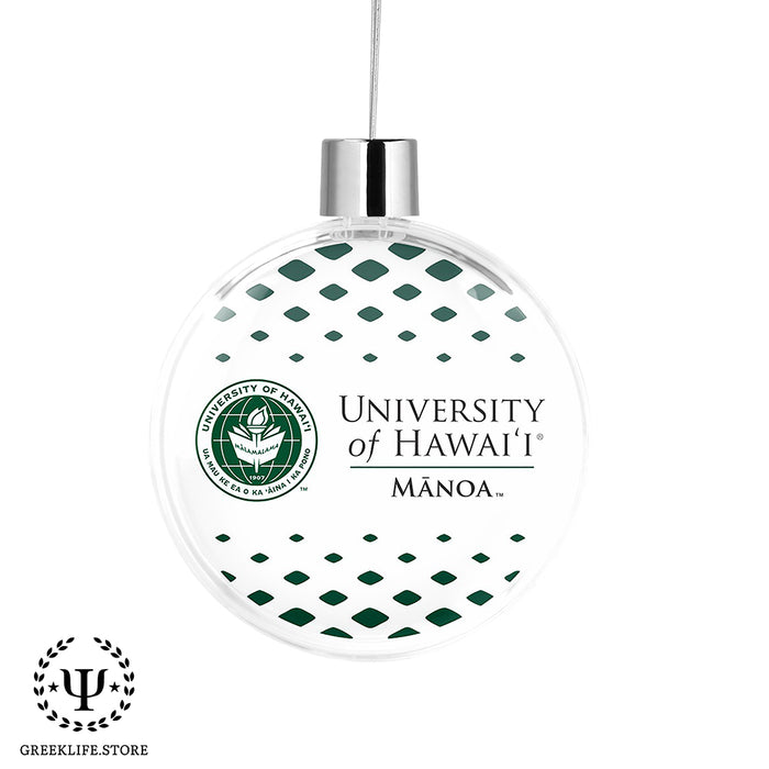 University of Hawaii MANOA Christmas Ornament Flat Round