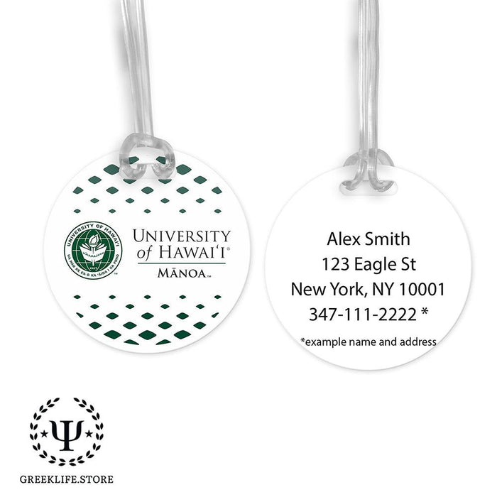 University of Hawaii MANOA Luggage Bag Tag (round)