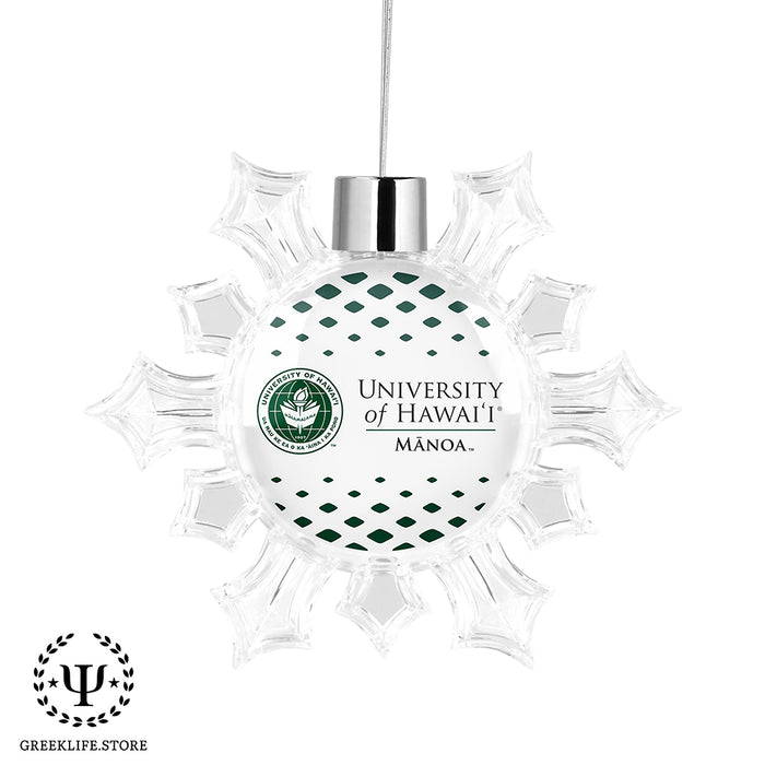 University of Hawaii MANOA Christmas Ornament - Snowflake