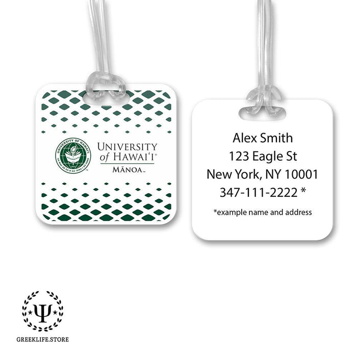 University of Hawaii MANOA Luggage Bag Tag (square)