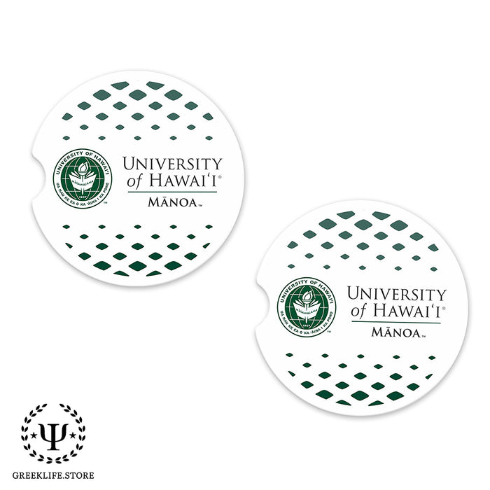 University of Hawaii MANOA Car Cup Holder Coaster (Set of 2)