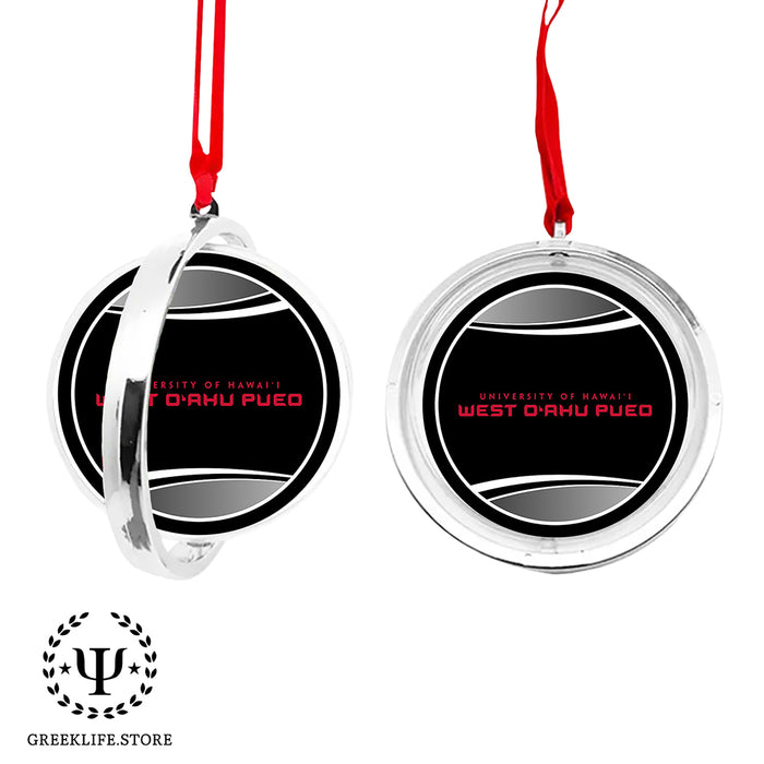 University of Hawaii WEST O'AHU Christmas Reversible Flat Round Ornament