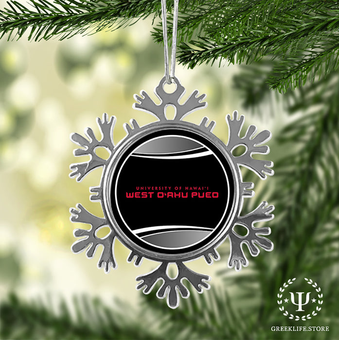University of Hawaii WEST O'AHU Christmas Ornament - Snowflake Metal