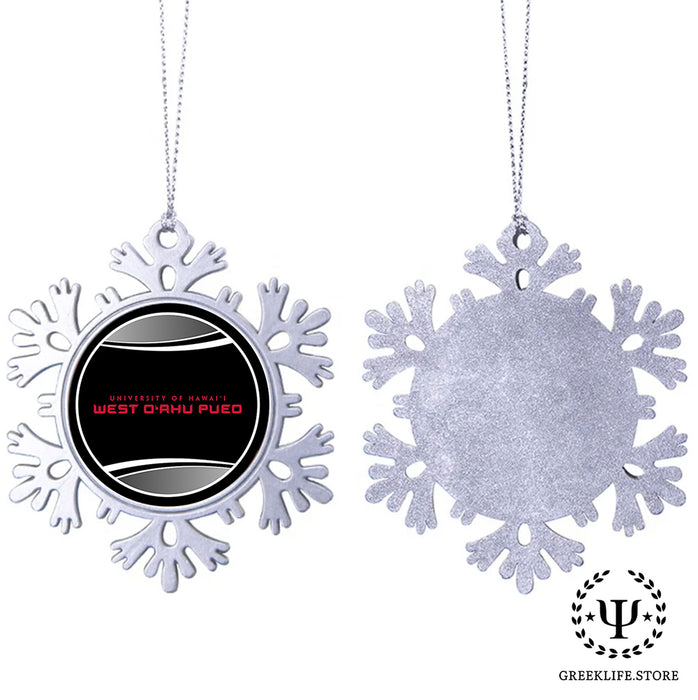 University of Hawaii WEST O'AHU Christmas Ornament - Snowflake Metal