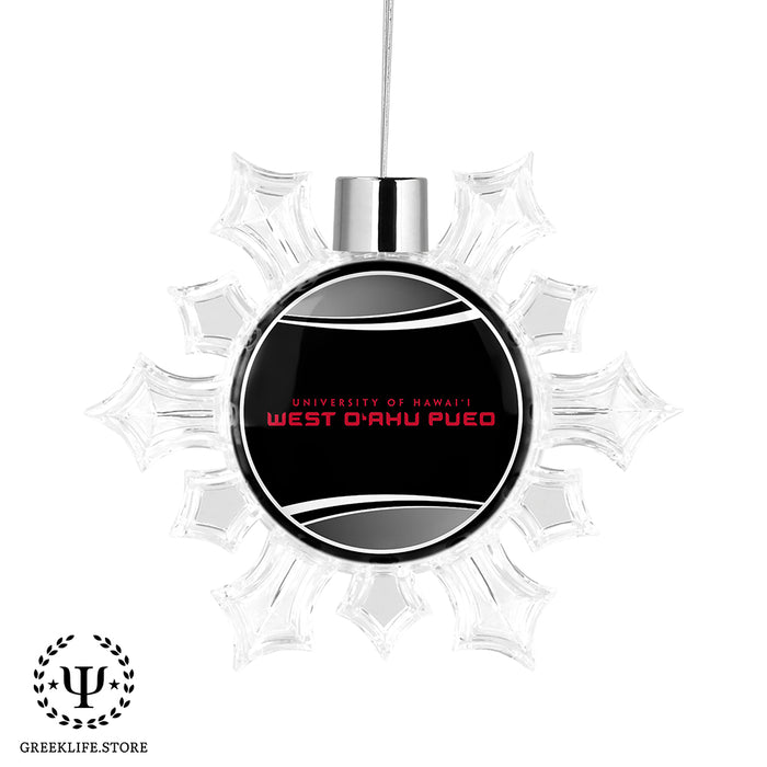 University of Hawaii WEST O'AHU Christmas Ornament - Snowflake