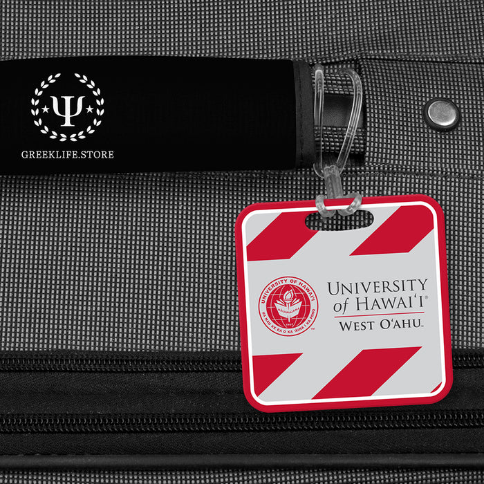 University of Hawaii WEST O'AHU Luggage Bag Tag (square)