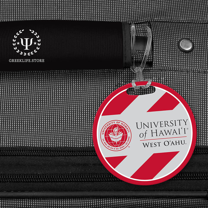 University of Hawaii WEST O'AHU Luggage Bag Tag (round)