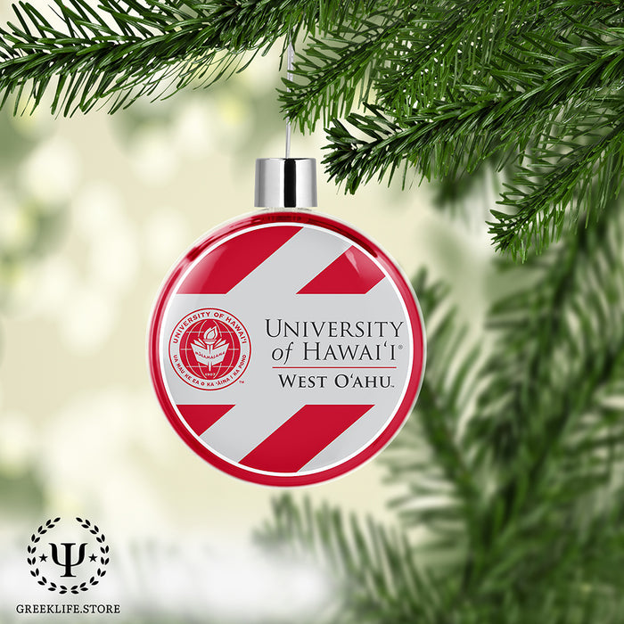 University of Hawaii WEST O'AHU Christmas Ornament Flat Round