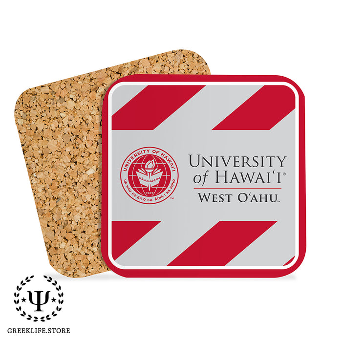 University of Hawaii WEST O'AHU Beverage Coasters Square (Set of 4)