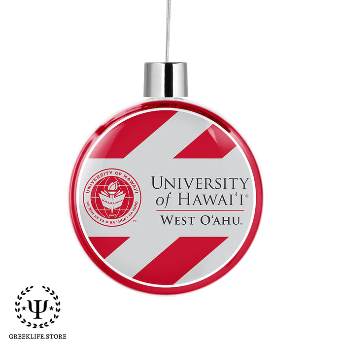 University of Hawaii WEST O'AHU Christmas Ornament Flat Round