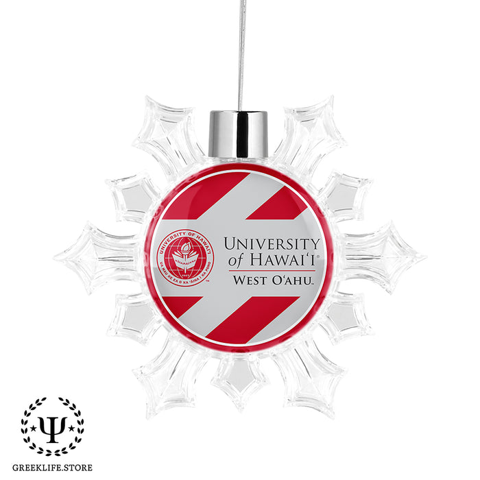 University of Hawaii WEST O'AHU Christmas Ornament - Snowflake