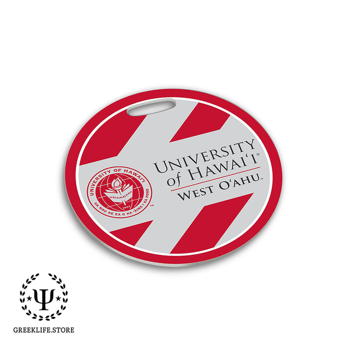 University of Hawaii WEST O'AHU Luggage Bag Tag (round)