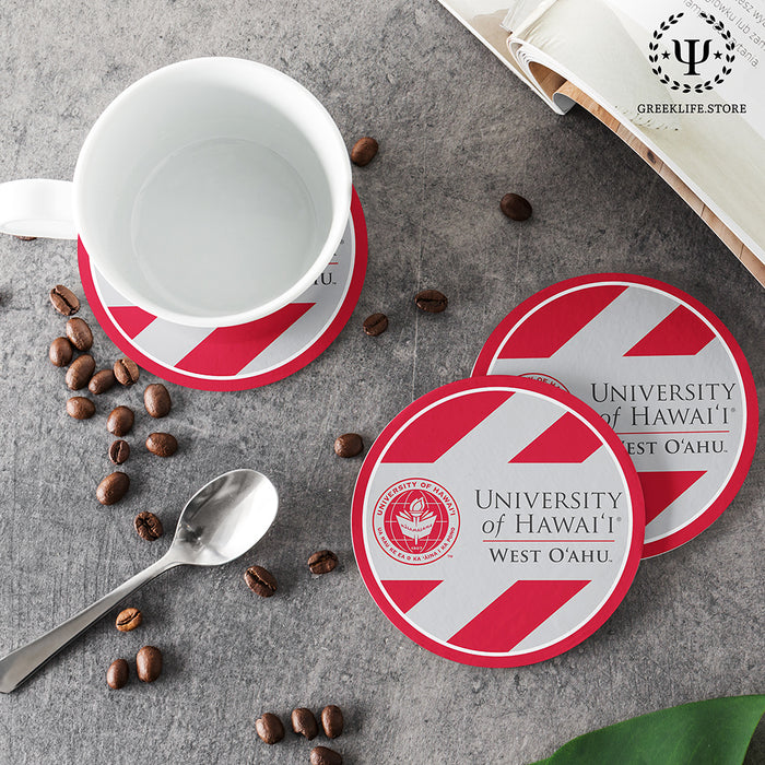 University of Hawaii WEST O'AHU Beverage coaster round (Set of 4)