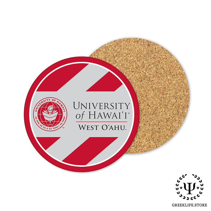 University of Hawaii WEST O'AHU Beverage coaster round (Set of 4)