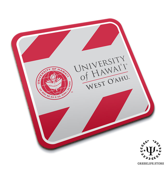 University of Hawaii WEST O'AHU Beverage Coasters Square (Set of 4)