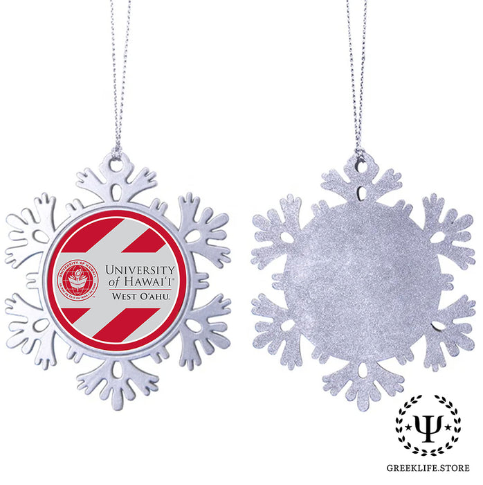 University of Hawaii WEST O'AHU Christmas Ornament - Snowflake Metal