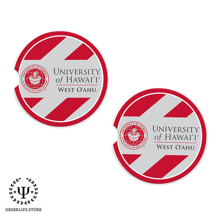 University of Hawaii WEST O'AHU Car Cup Holder Coaster (Set of 2)