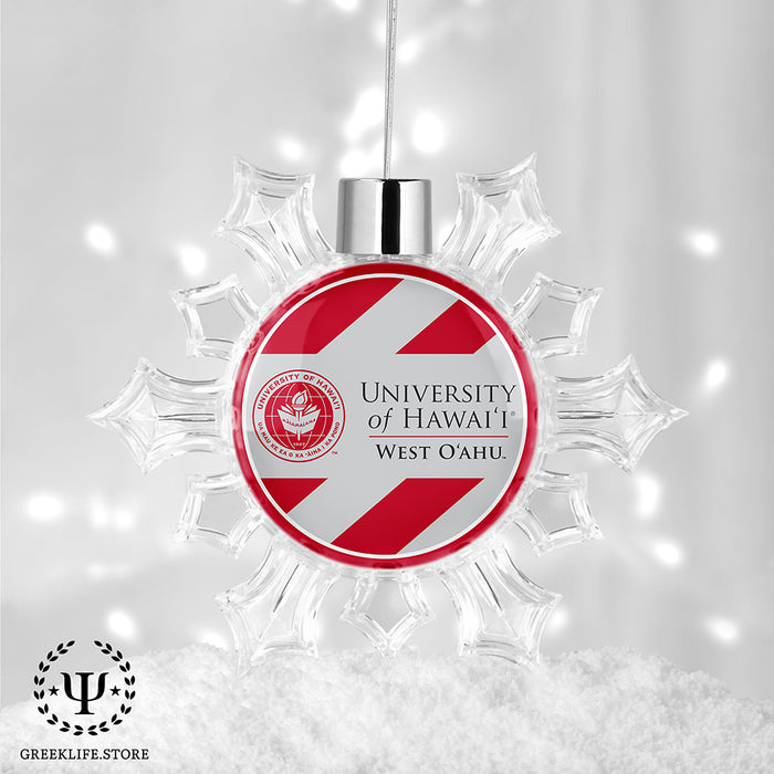 University of Hawaii WEST O'AHU Christmas Ornament - Snowflake