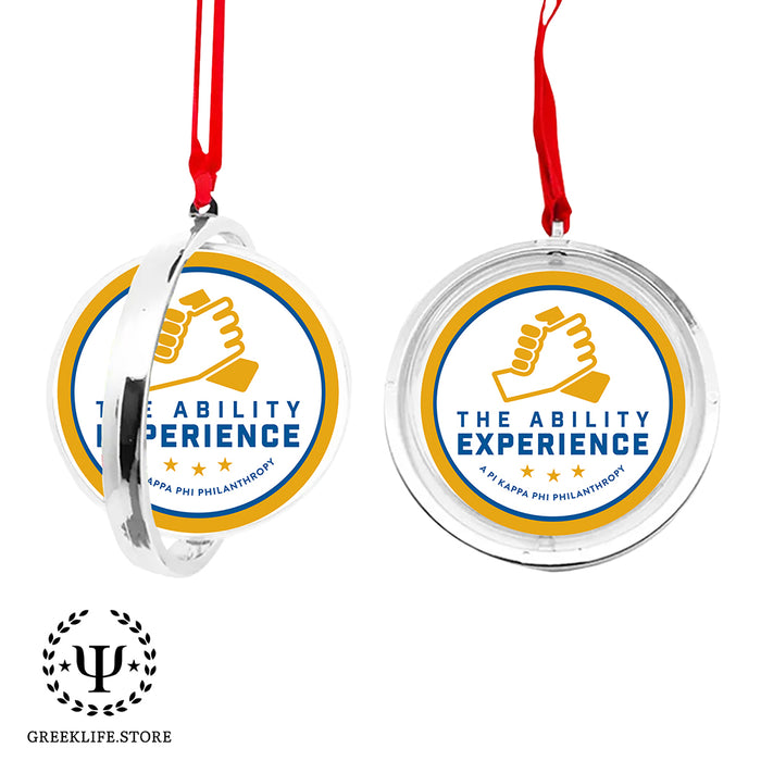 Pi Kappa Phi Christmas Reversible Flat Round Ornament