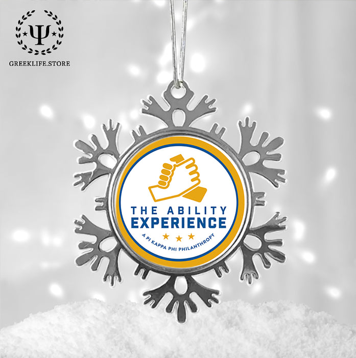Pi Kappa Phi Christmas Ornament - Snowflake Metal