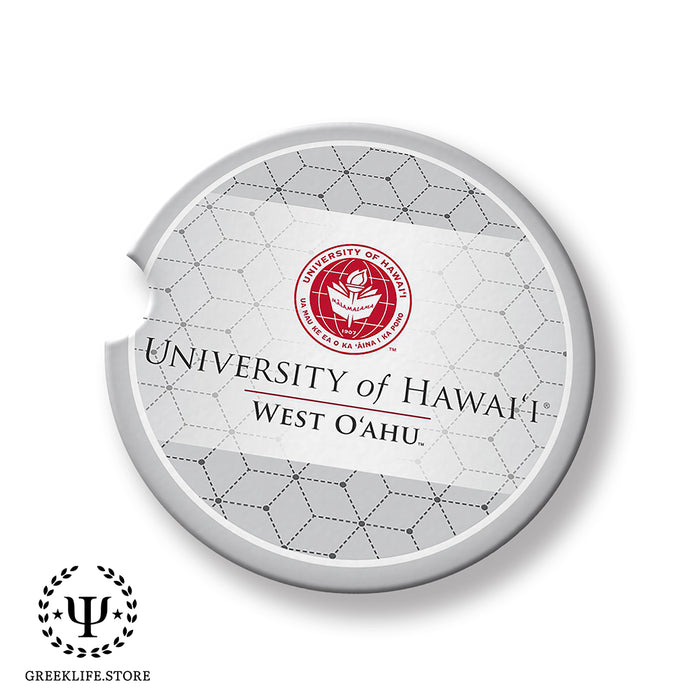 University of Hawaii WEST O'AHU Car Cup Holder Coaster (Set of 2)