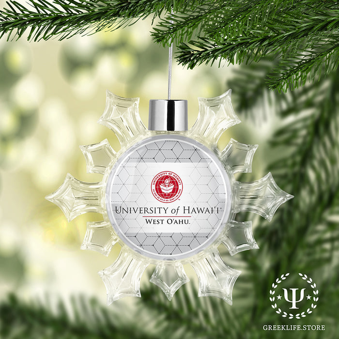 University of Hawaii WEST O'AHU Christmas Ornament - Snowflake