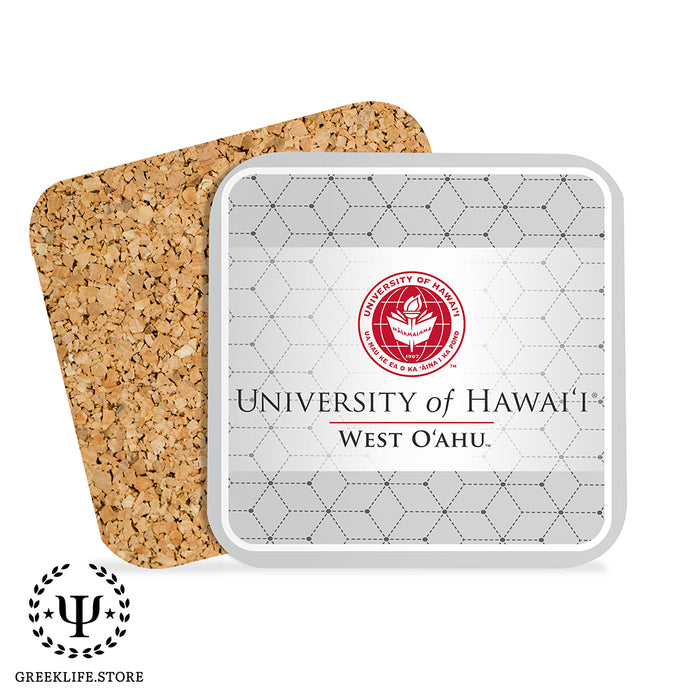 University of Hawaii WEST O'AHU Beverage Coasters Square (Set of 4)