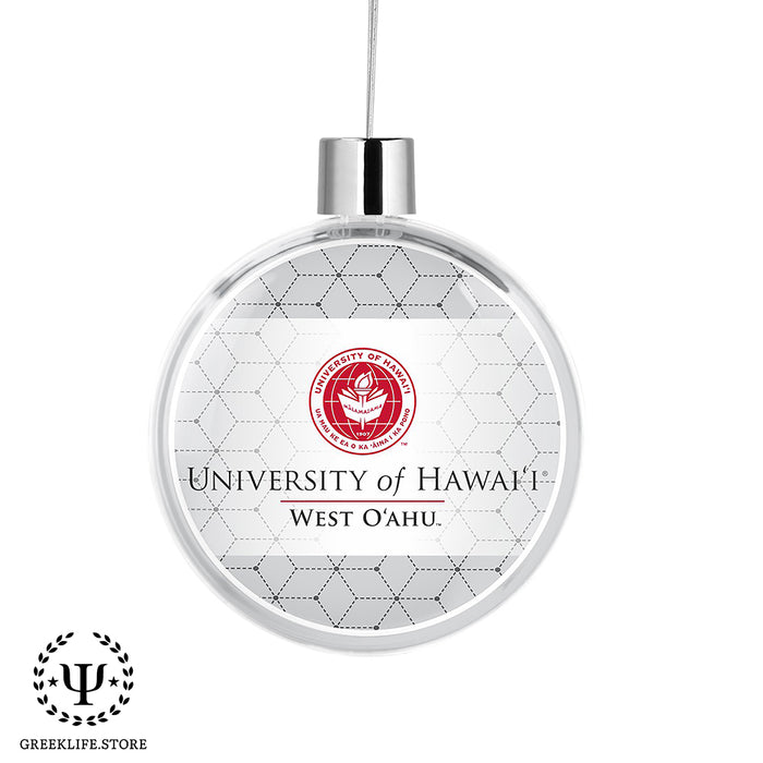 University of Hawaii WEST O'AHU Christmas Ornament Flat Round