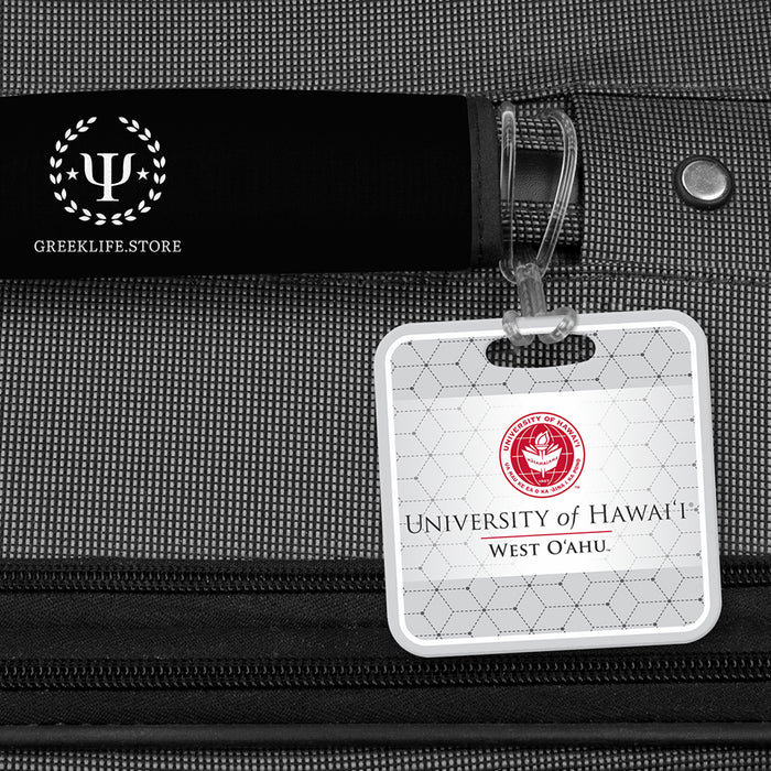 University of Hawaii WEST O'AHU Luggage Bag Tag (square)