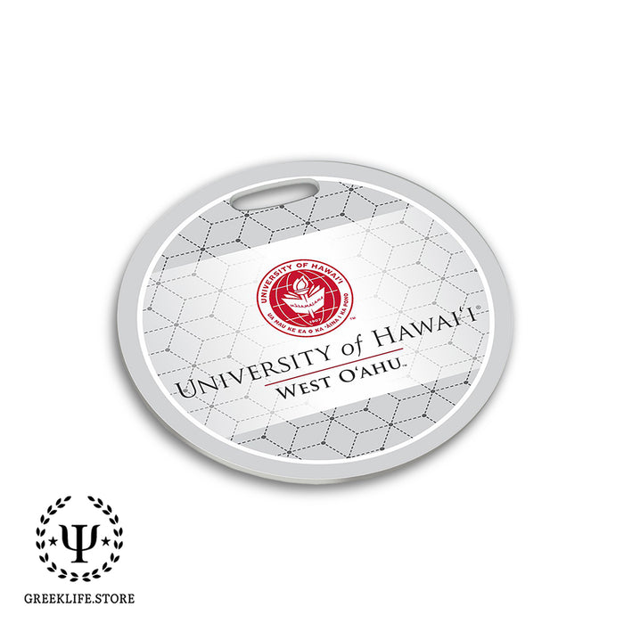 University of Hawaii WEST O'AHU Luggage Bag Tag (round)