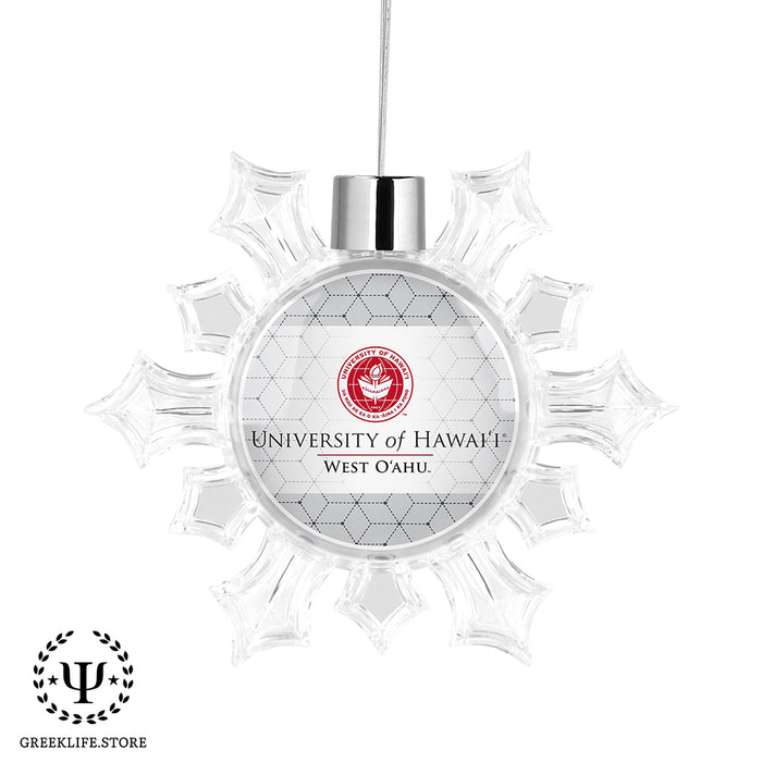 University of Hawaii WEST O'AHU Christmas Ornament - Snowflake