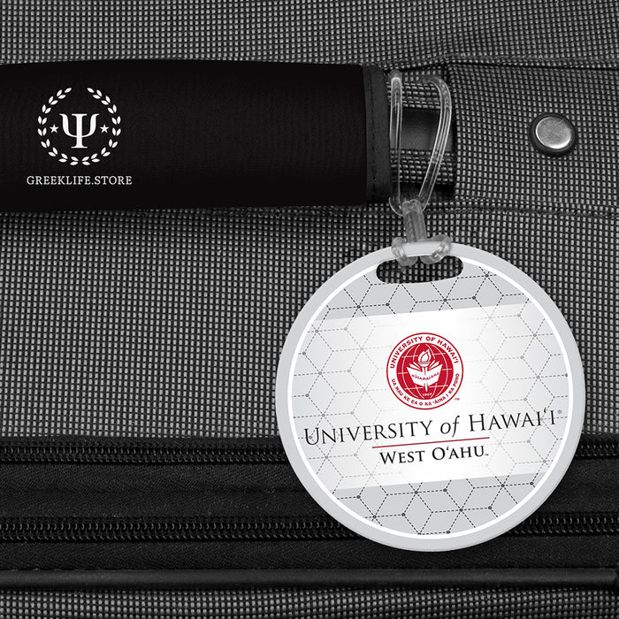 University of Hawaii WEST O'AHU Luggage Bag Tag (round)