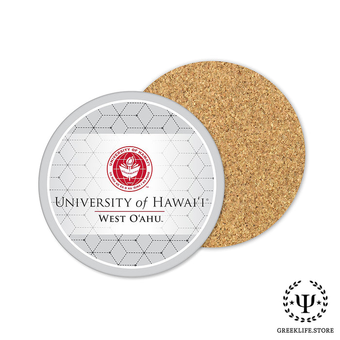 University of Hawaii WEST O'AHU Beverage coaster round (Set of 4)