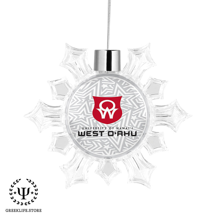 University of Hawaii WEST O'AHU Christmas Ornament - Snowflake