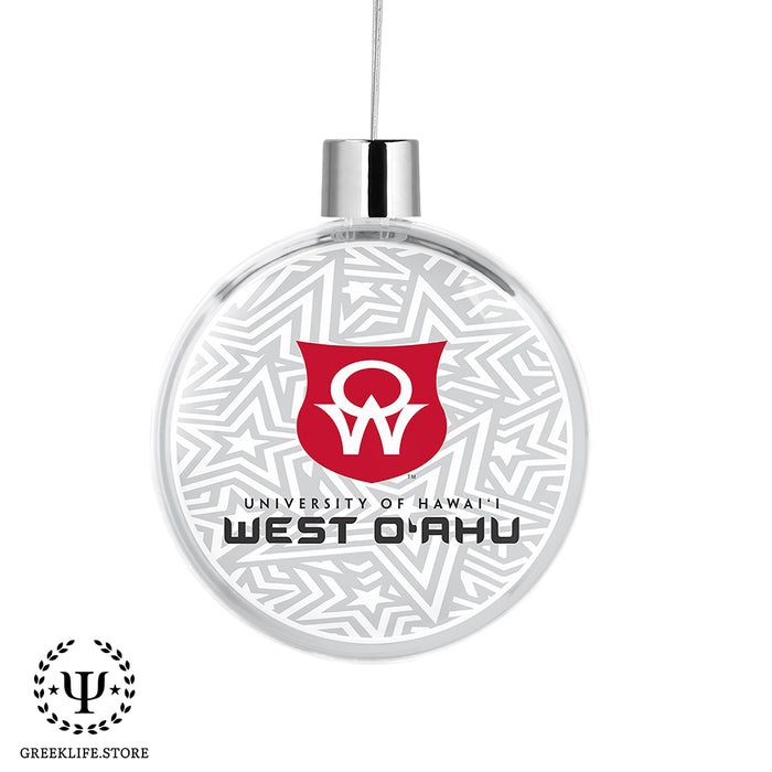 University of Hawaii WEST O'AHU Christmas Ornament Flat Round