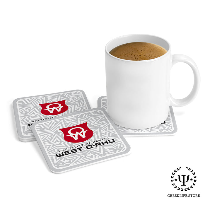 University of Hawaii WEST O'AHU Beverage Coasters Square (Set of 4)