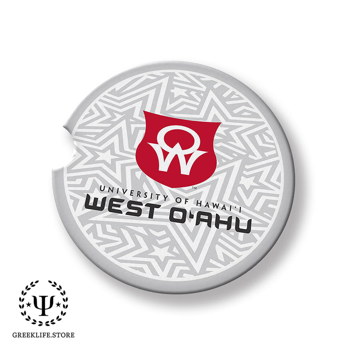 University of Hawaii WEST O'AHU Car Cup Holder Coaster (Set of 2)