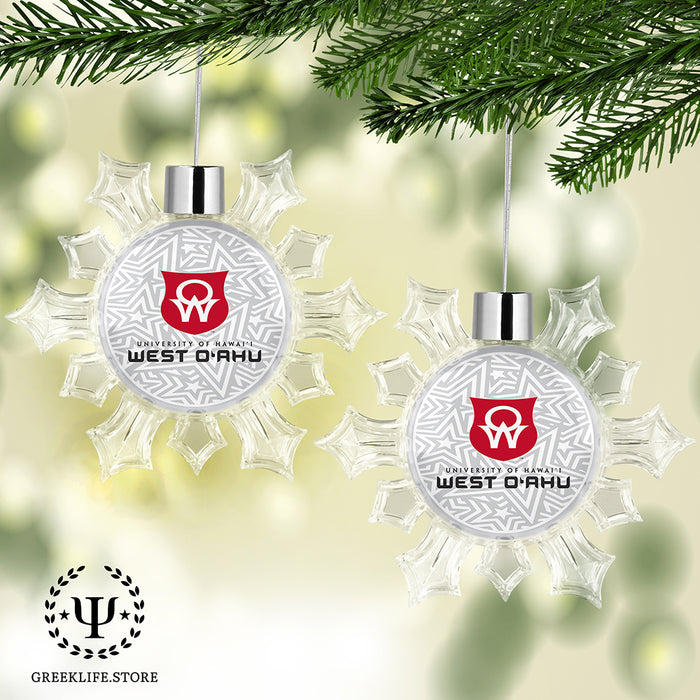 University of Hawaii WEST O'AHU Christmas Ornament - Snowflake