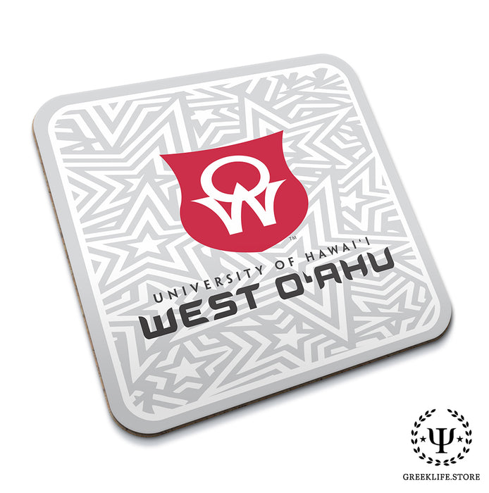 University of Hawaii WEST O'AHU Beverage Coasters Square (Set of 4)